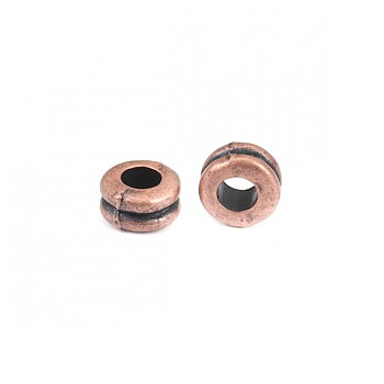 Bead Spacer Copper, striped