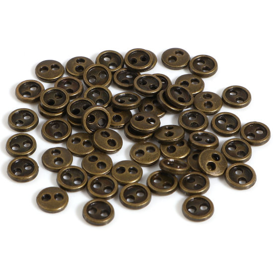 Buttons in metal -  Bronze 5mm