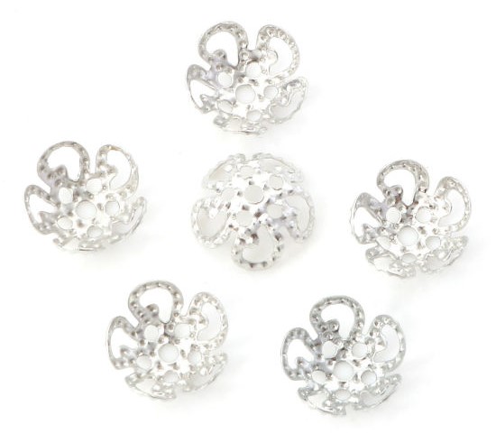 Pearlhats,  Silver swirl 8mm
