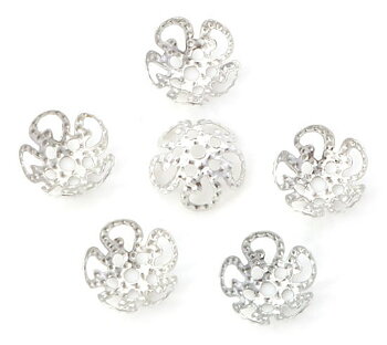 Pärlhattar, Silver Swirl, 8mm