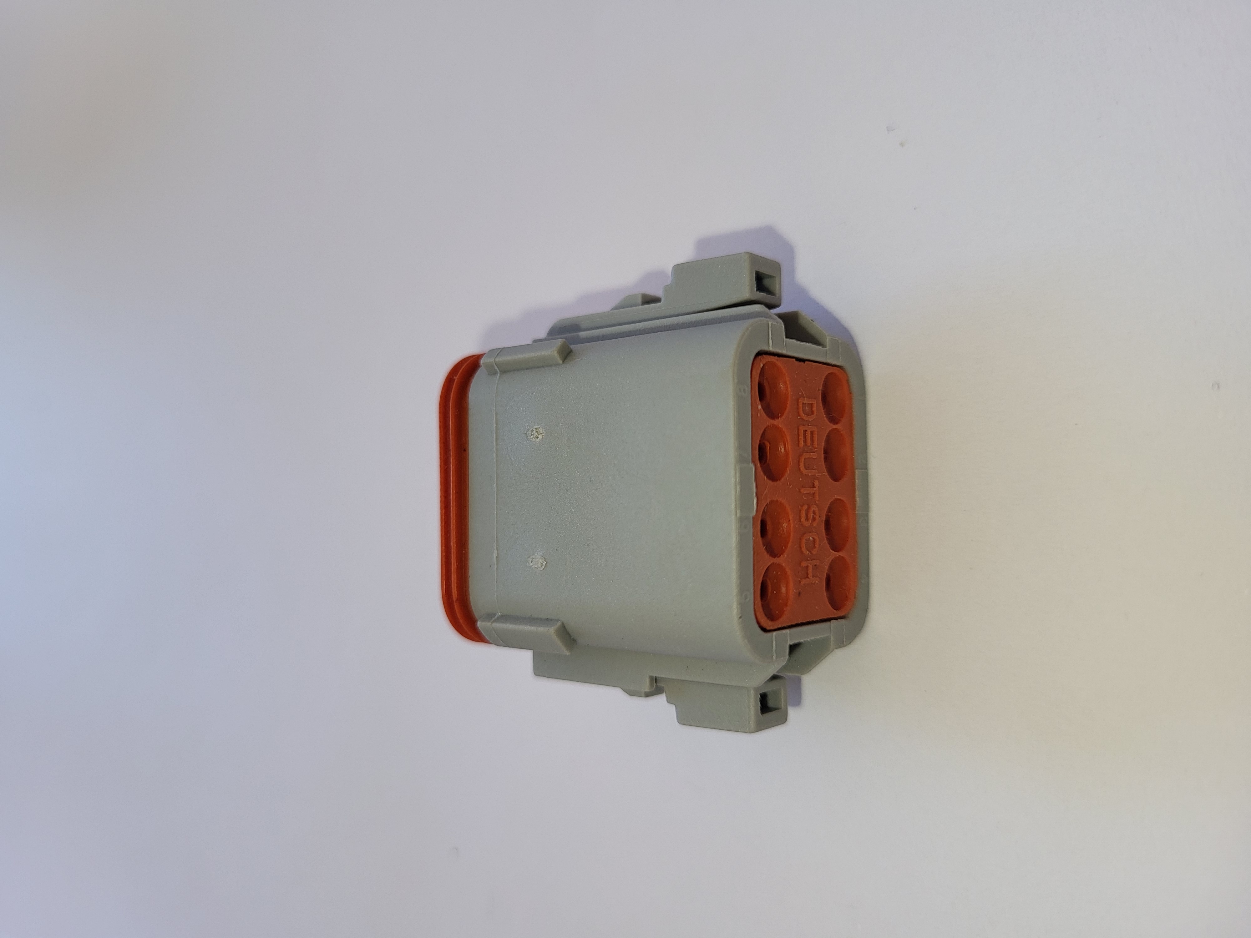 DT, female + male with flange to mount at firewall , 8-pos - 5