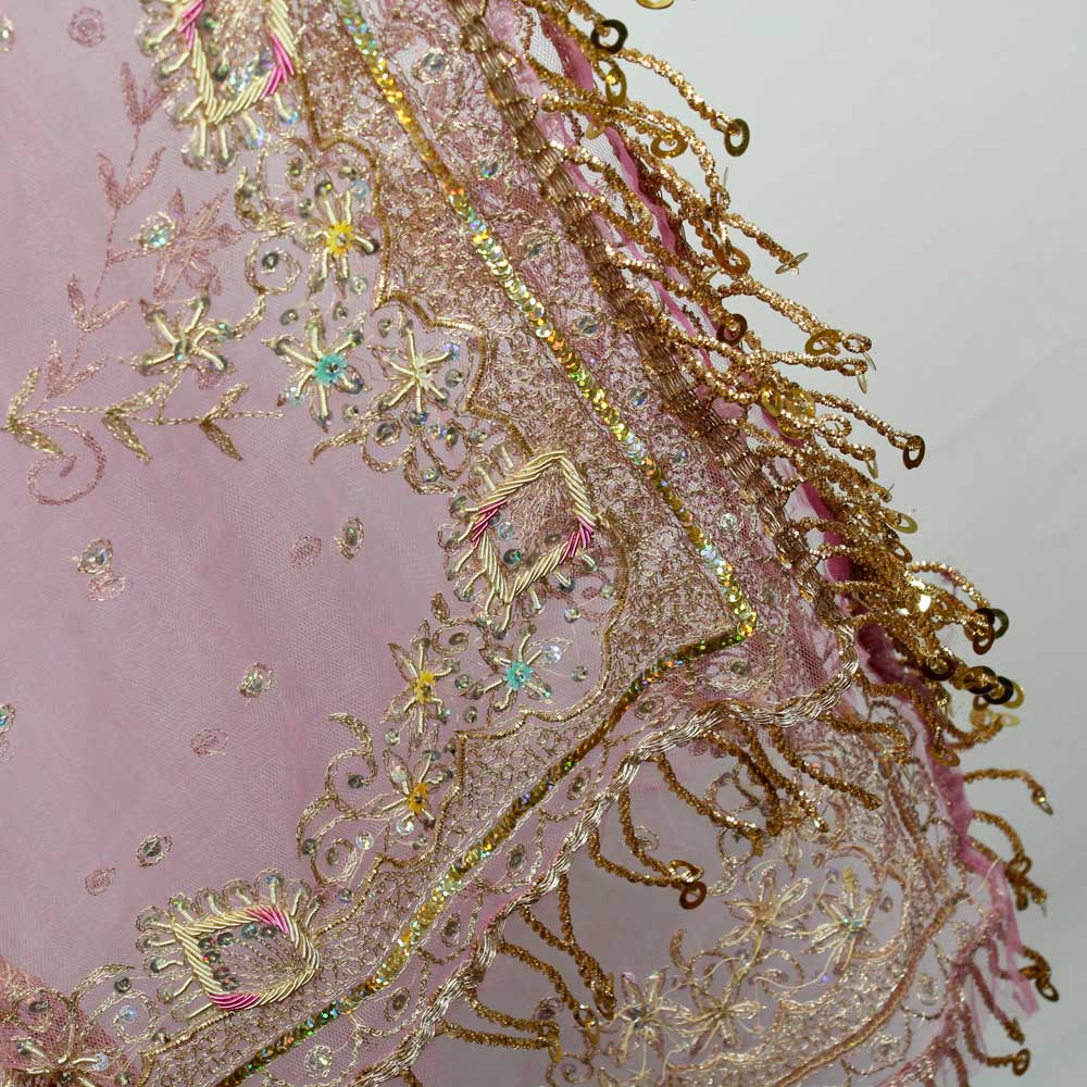 Rosa Princess Indisk Dupatta - 5