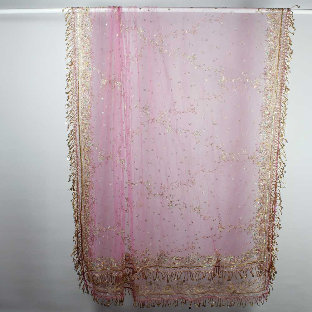 Rosa Princess Indisk Dupatta - 4
