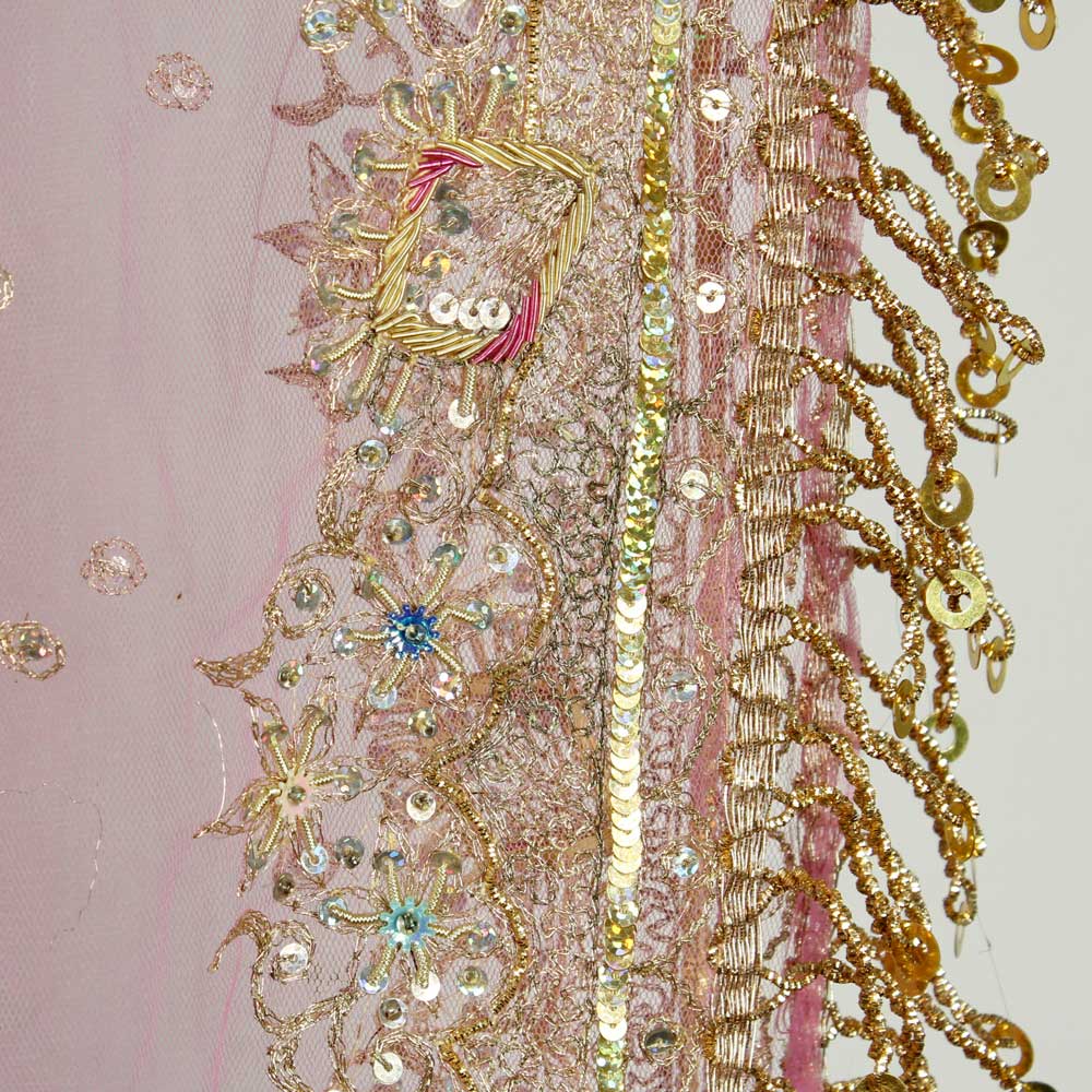 Rosa Princess Indisk Dupatta - 3