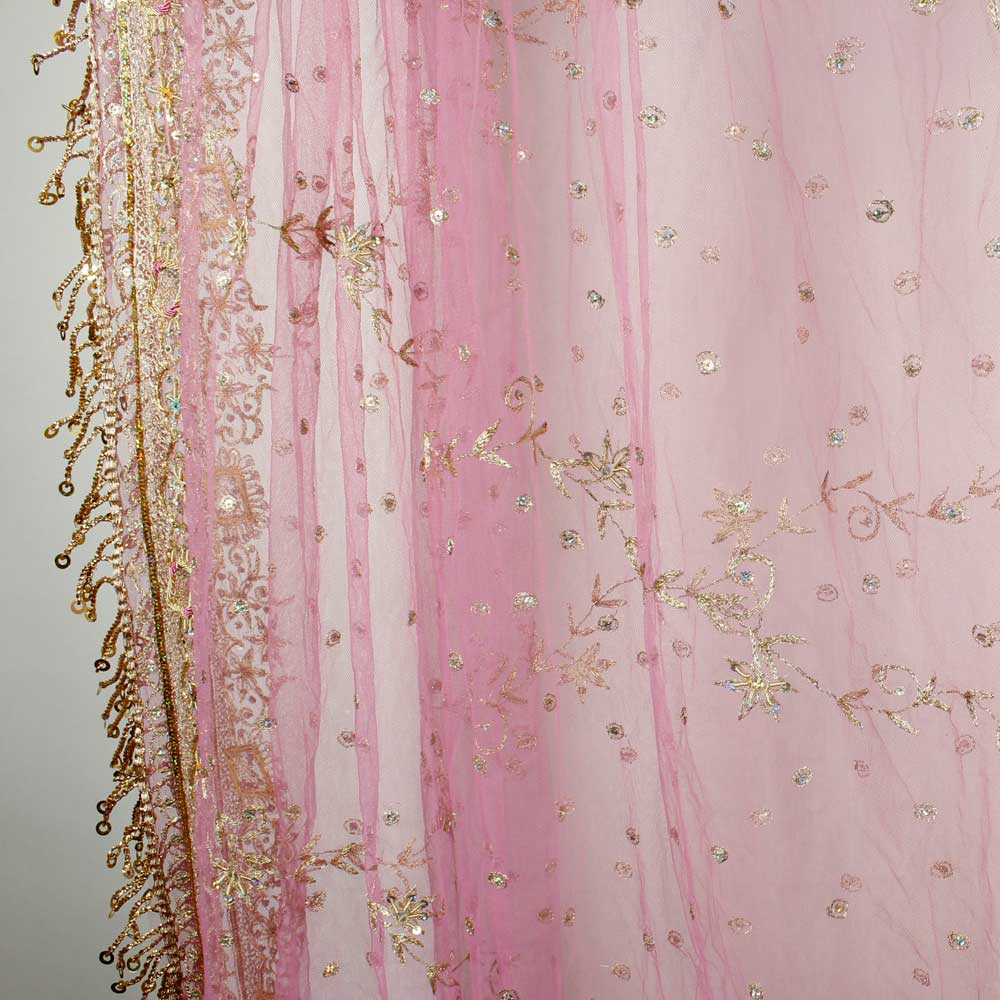 Rosa Princess Indisk Dupatta - 6