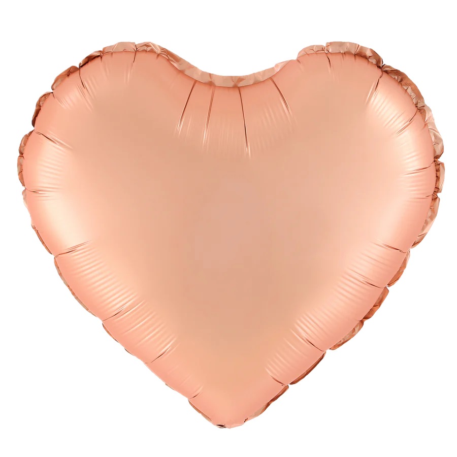 Folieballong Matt - Rosé Hjärta