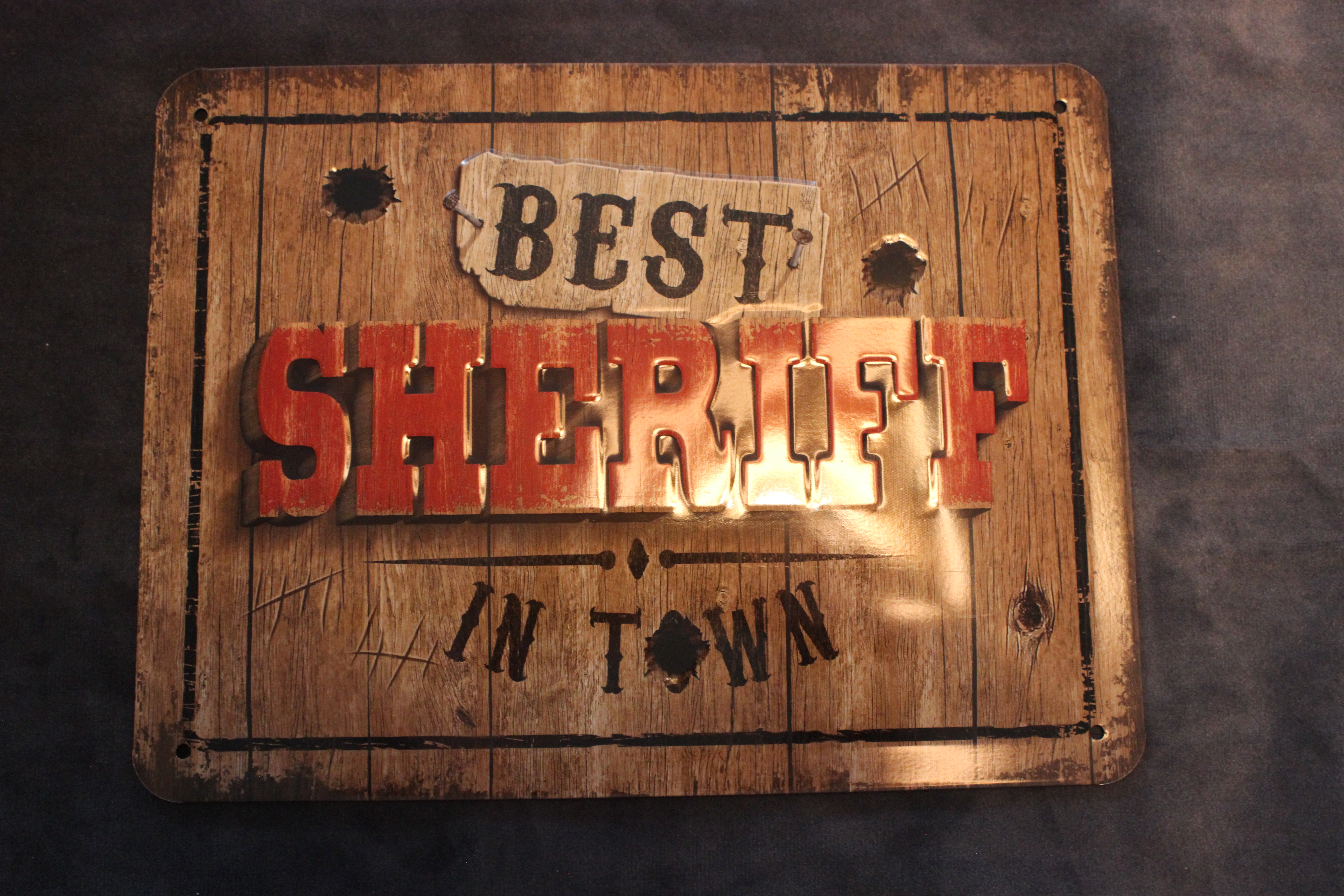 Plåtskylt Best Sheriff