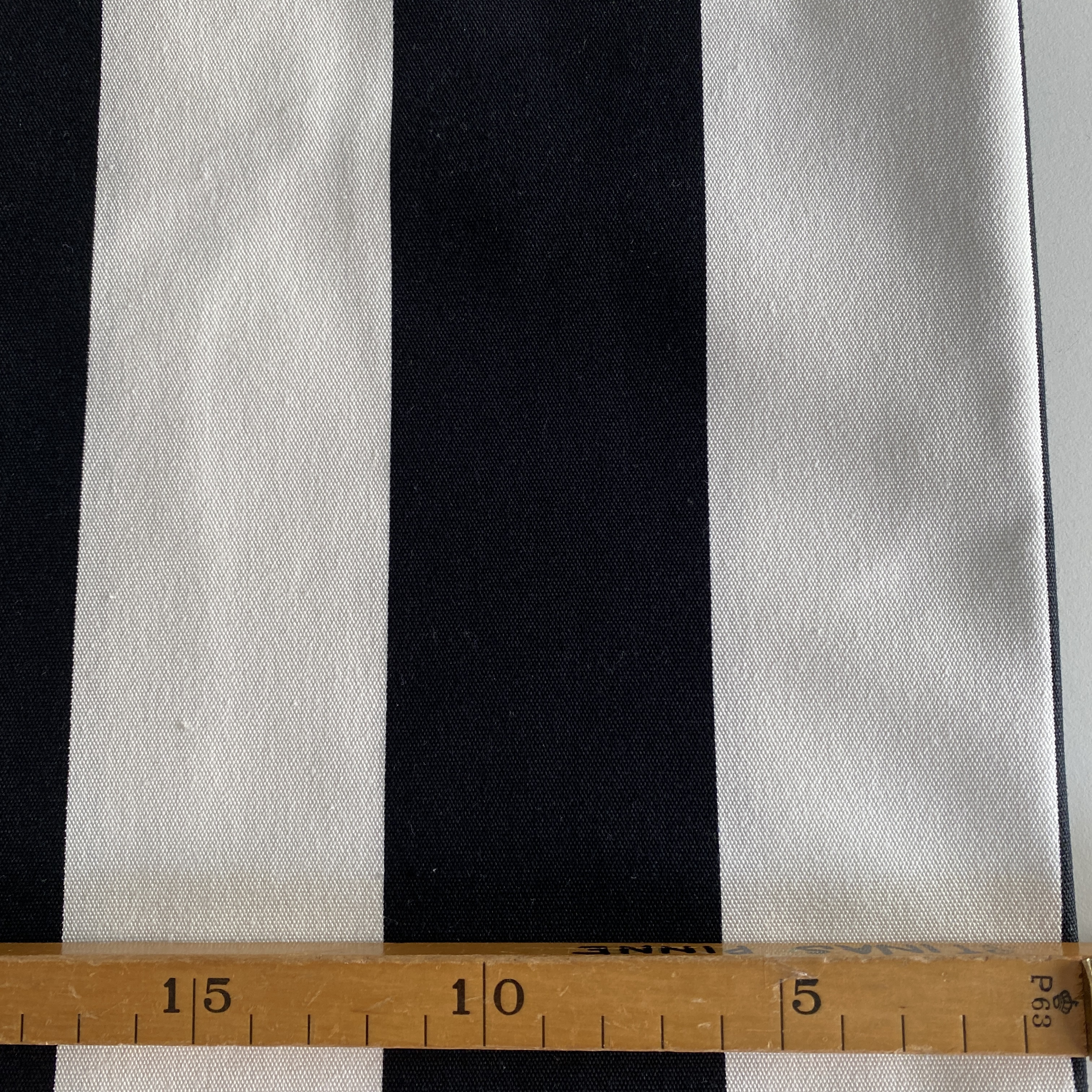 STUV 1 m x 75 cm + extrabit. Kraftig bomull, svart bred rand. - 2