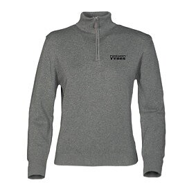 Stickad Zip tröja Grå Dam