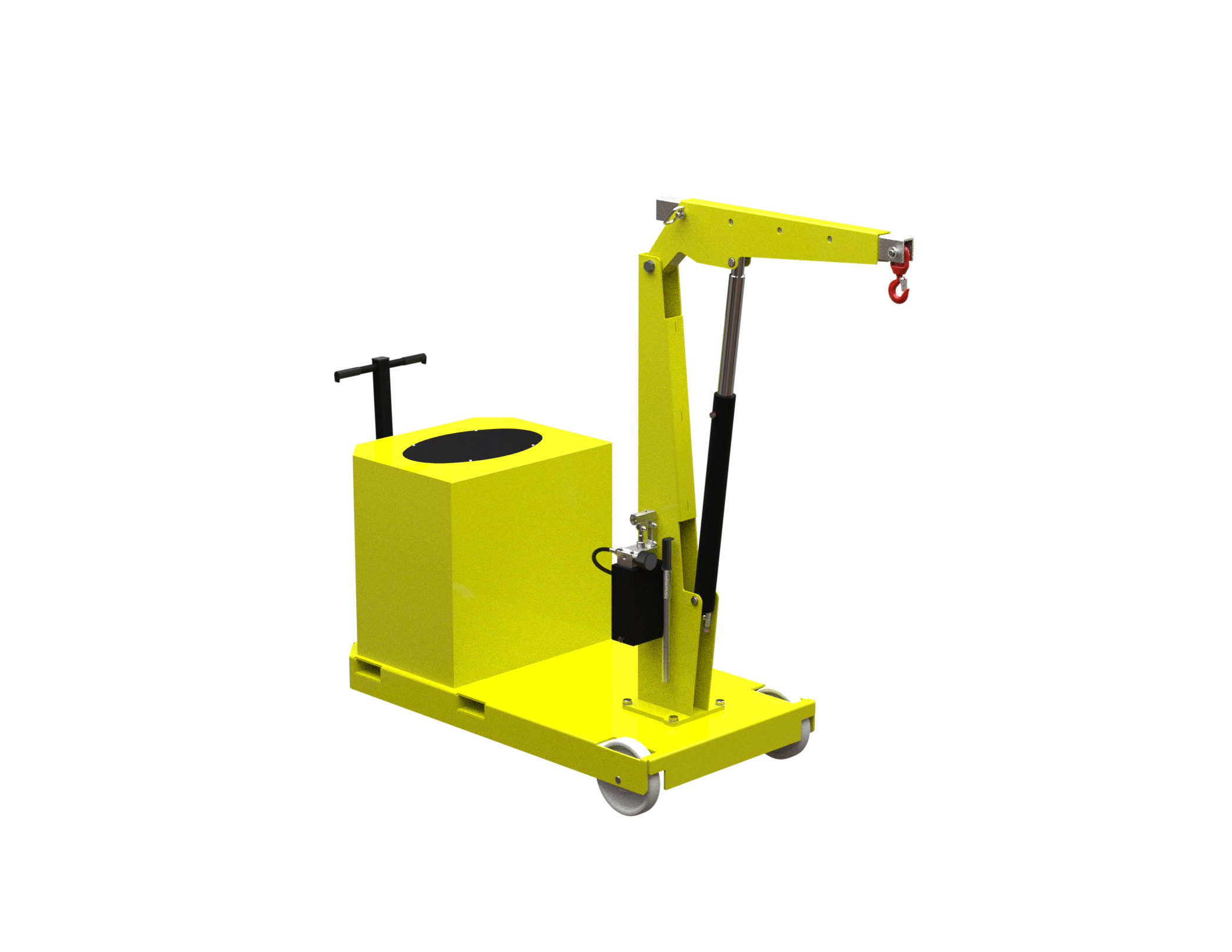 Mobil verkstadskran GZ1000, Maxlast: 1000-500 kg / Max utligg : 1250 mm