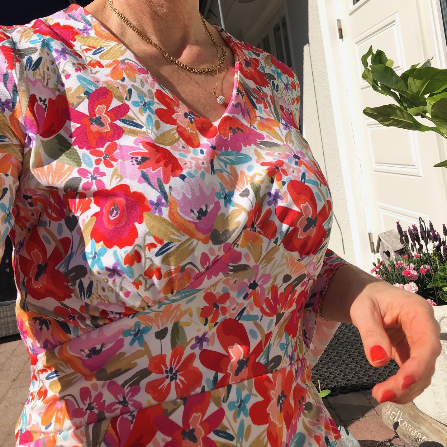 SLUTSÅLT Jerseytyg ekologisk bomull,  "PRETTY EMMA", metervara,  - 5