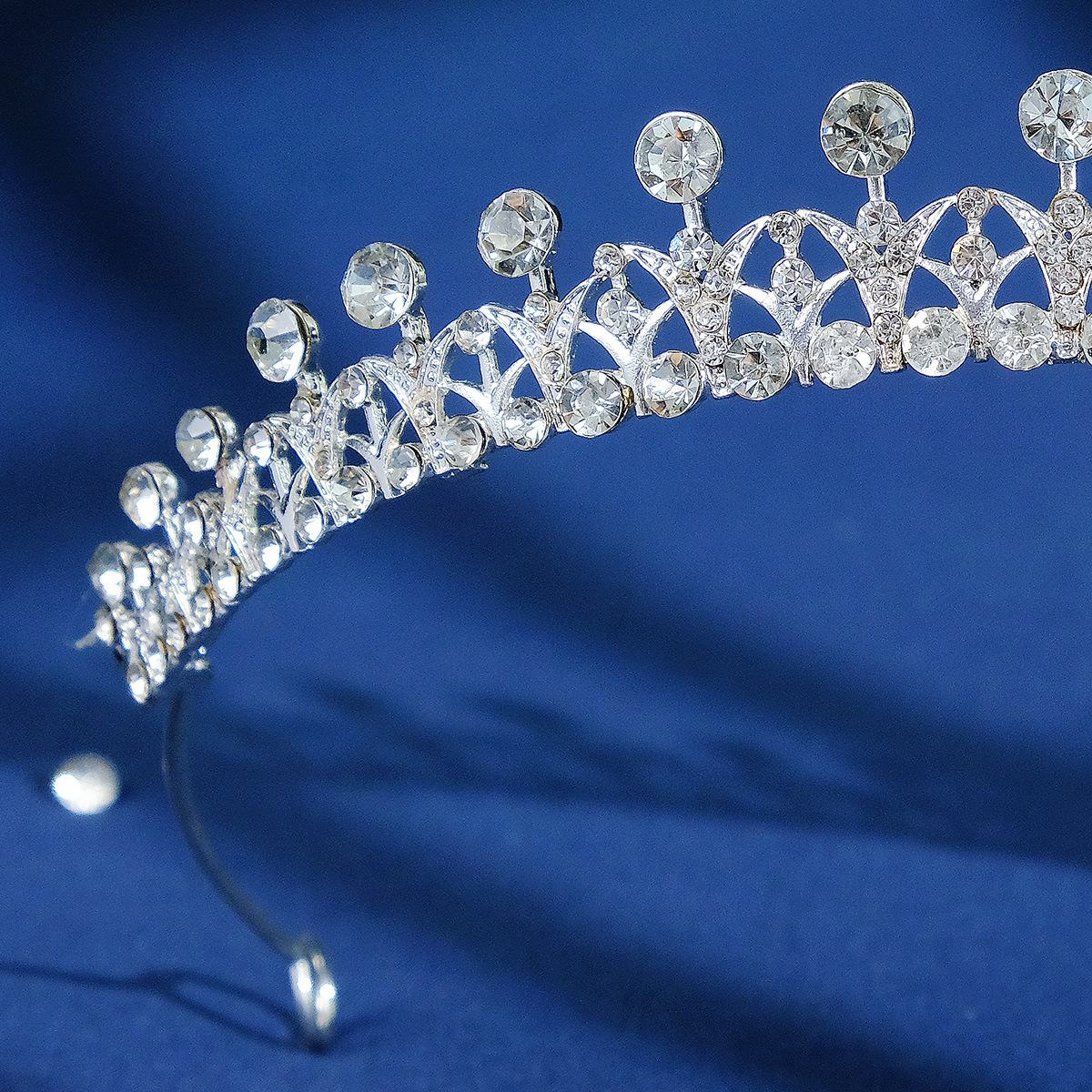 Kristall bröllop hår krona tiara - 4
