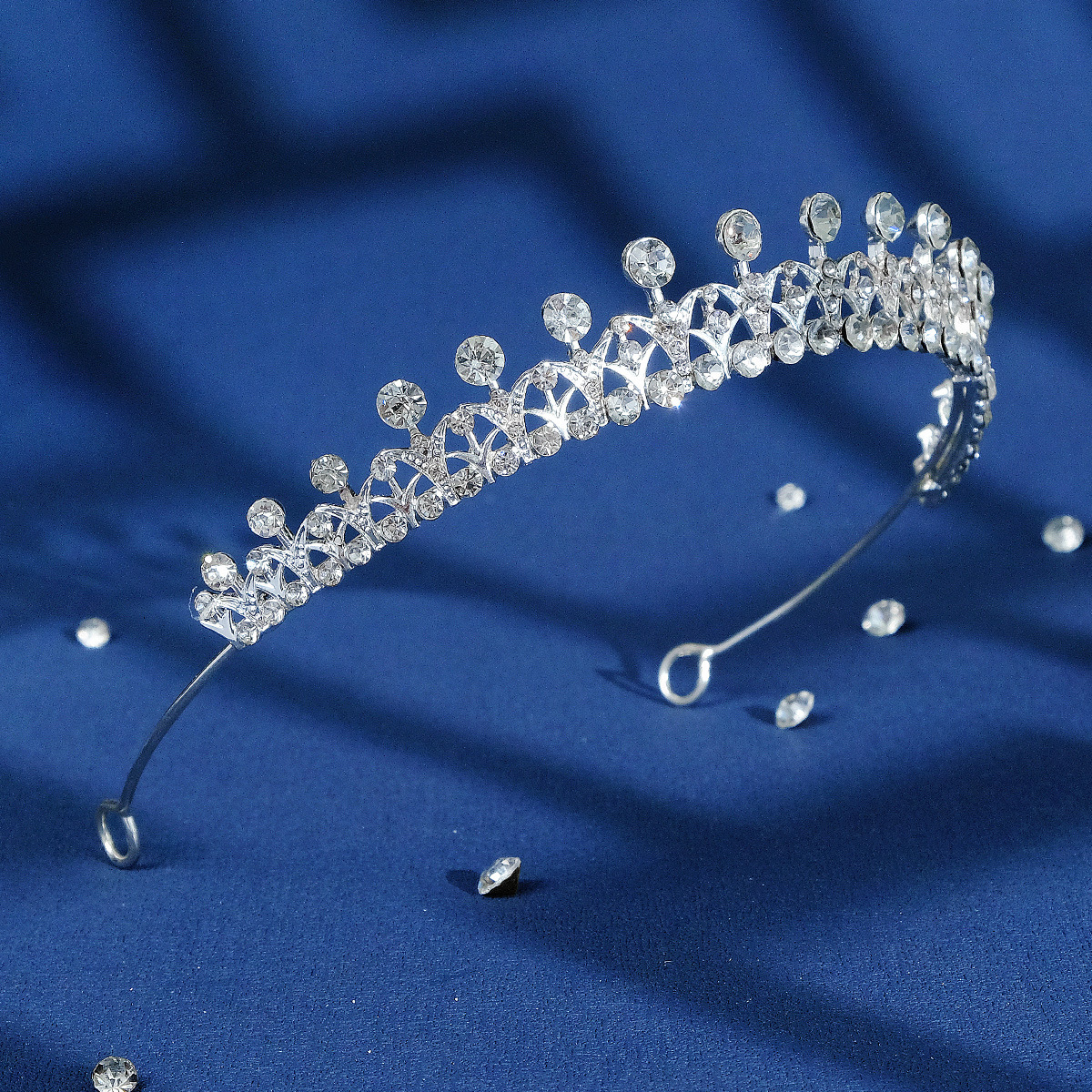 Kristall bröllop hår krona tiara - 3
