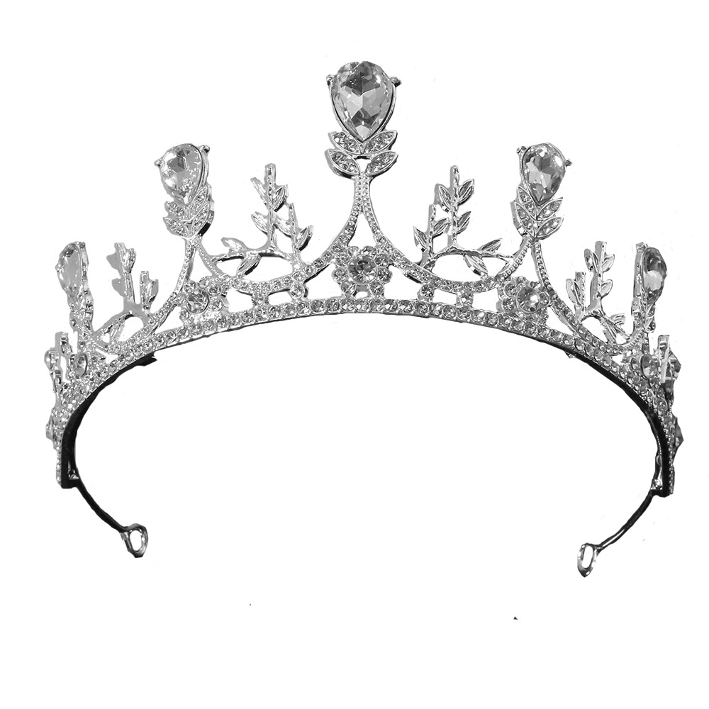 Kristall bröllop hår krona tiara