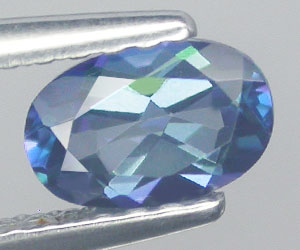 Preciosa piedra preciosa de topacio azul azotico natural de 0,59 quilates - 3
