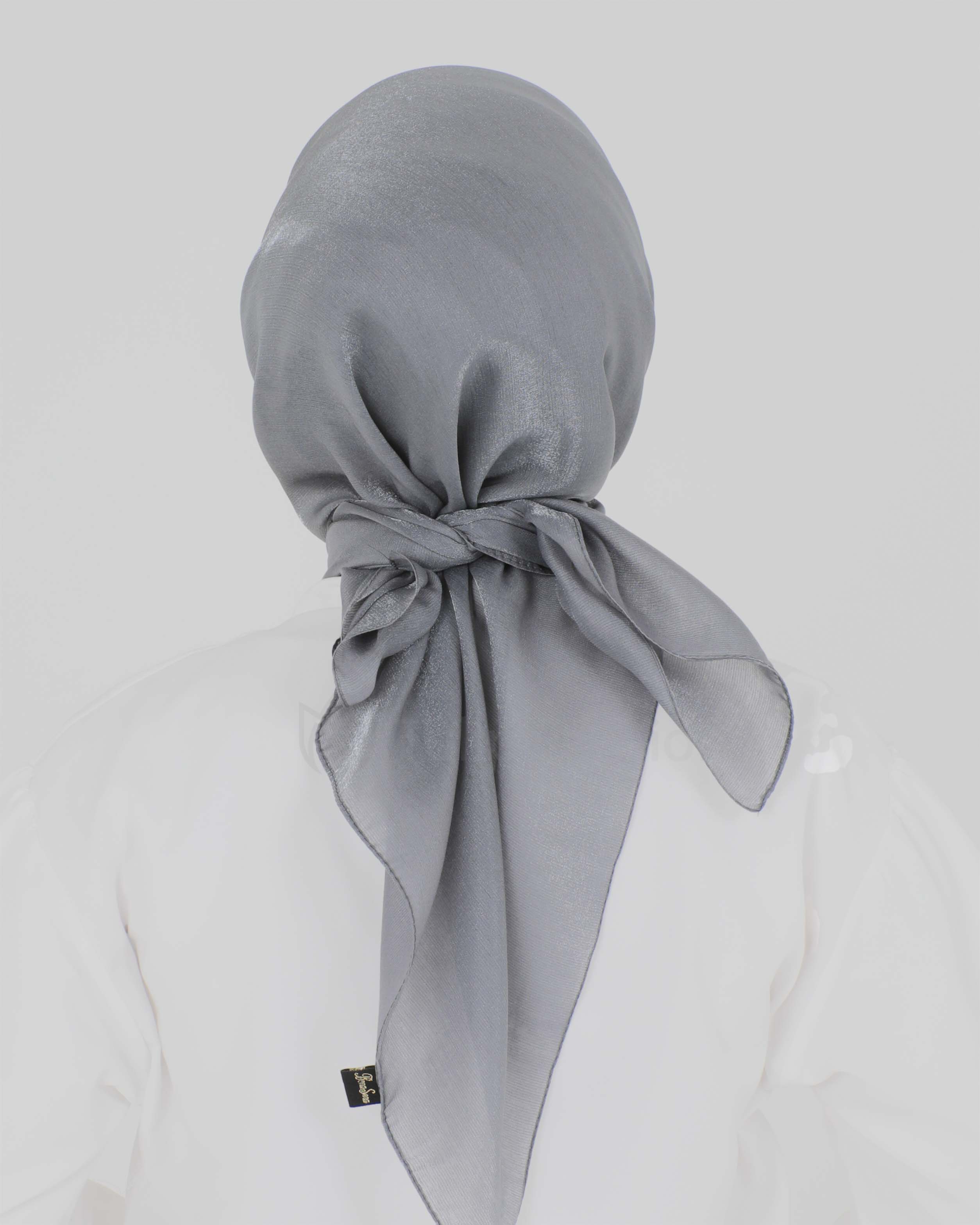 Hijab - Square shiny - Gray - 3