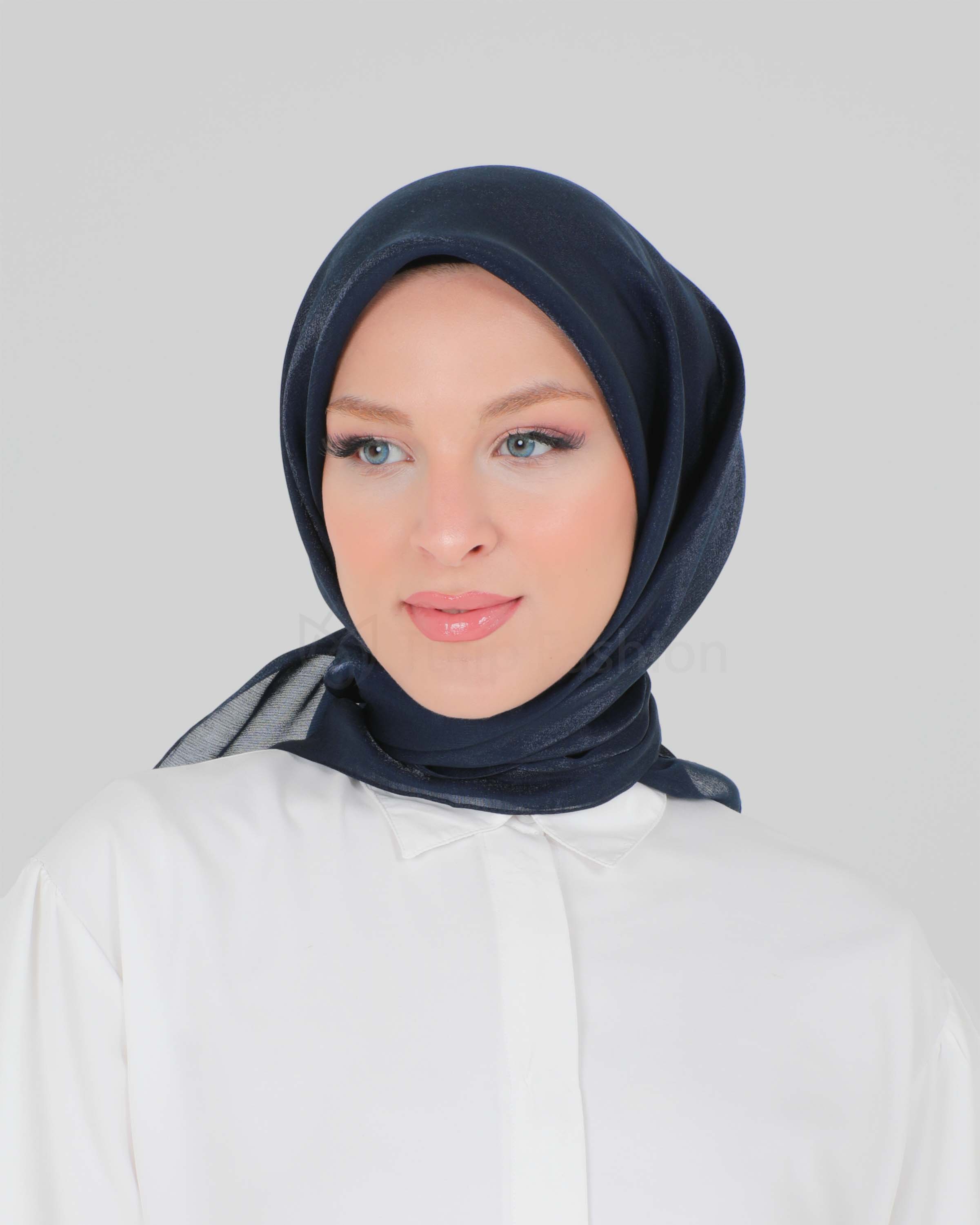 Hijab - Square shiny - Midnight Blue