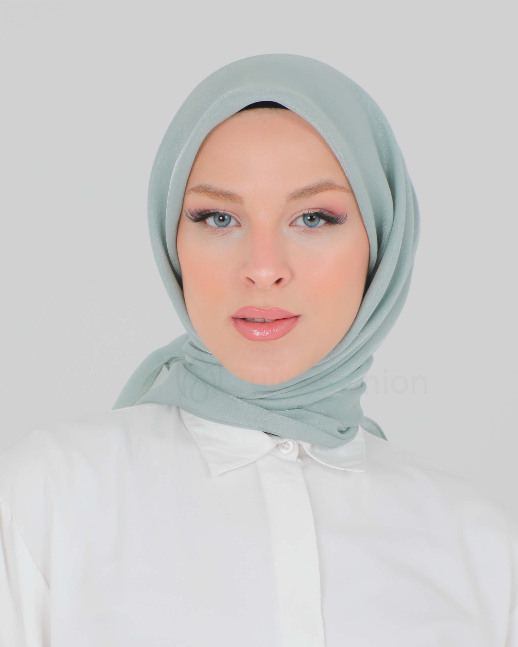 Hijab - Square shiny Hijab- Pistachio green - 2
