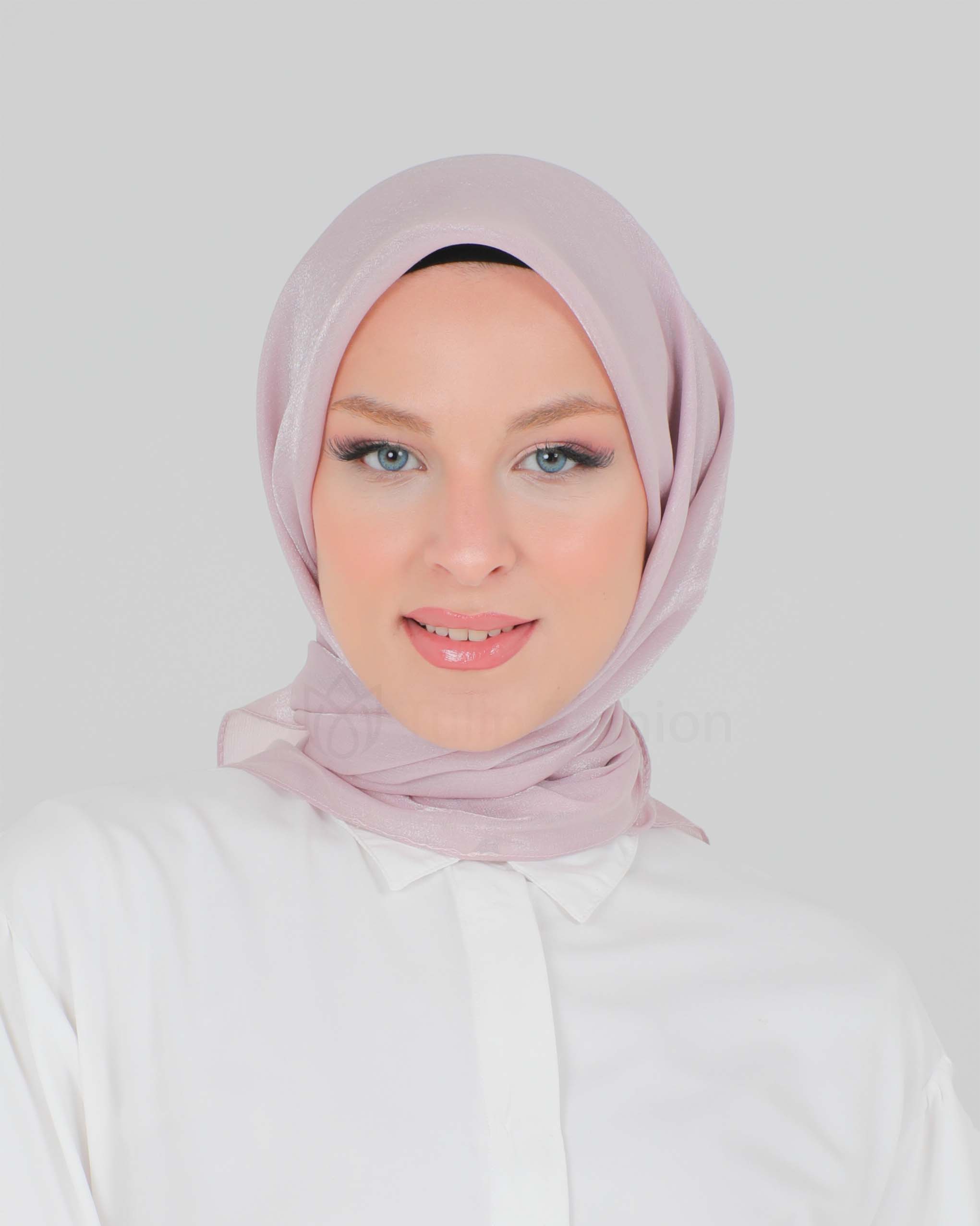 Hijab - Square shiny - Light pink - 2