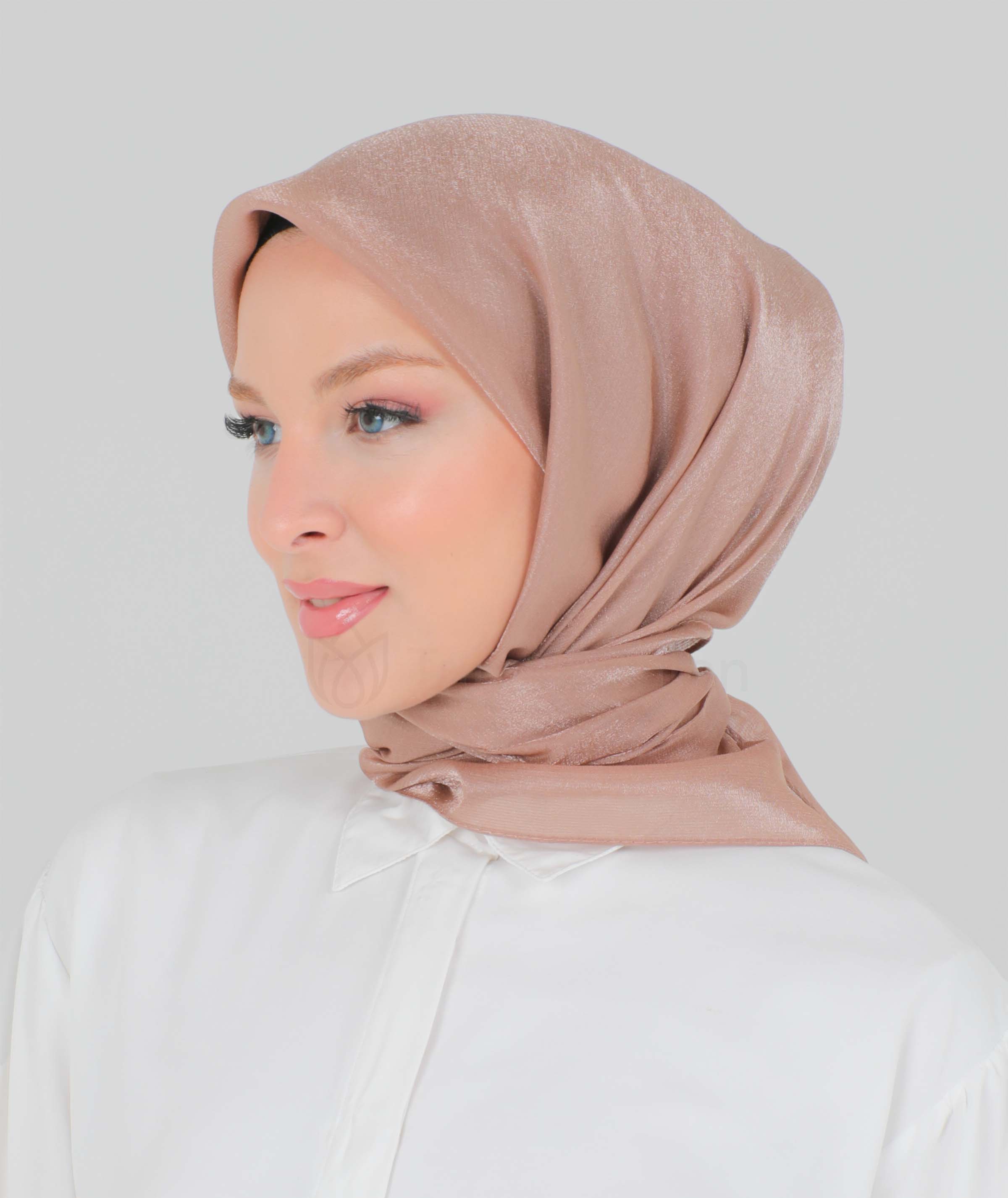 Hijab - Square Shiny - Cocoa Brown