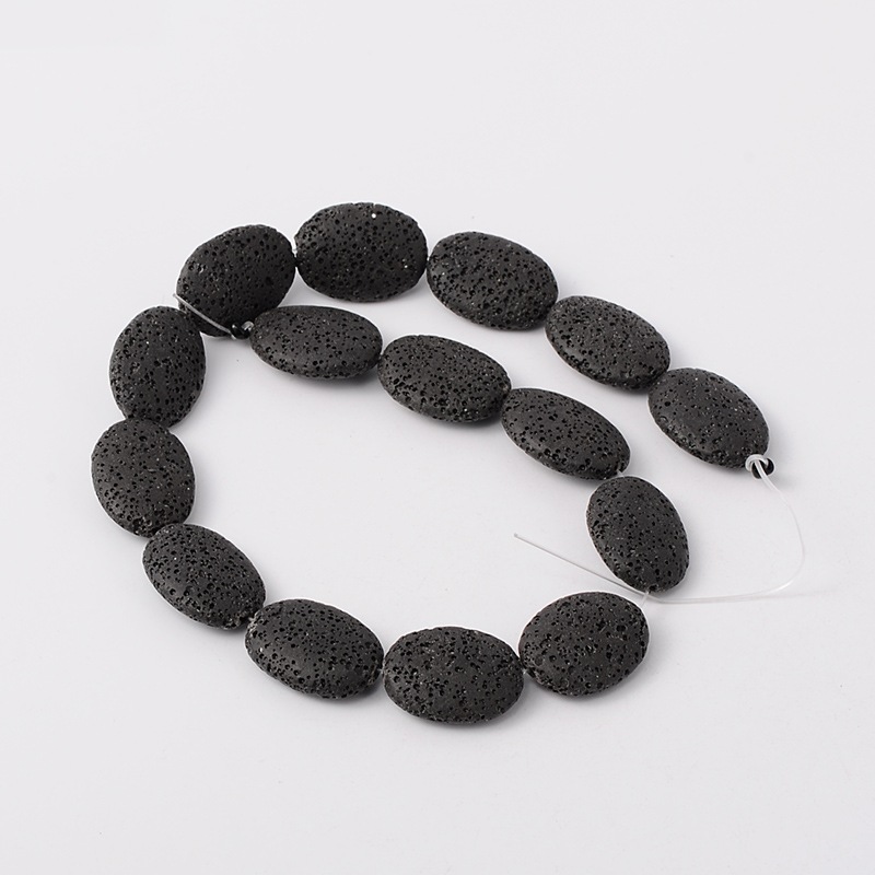 Lava oval svart