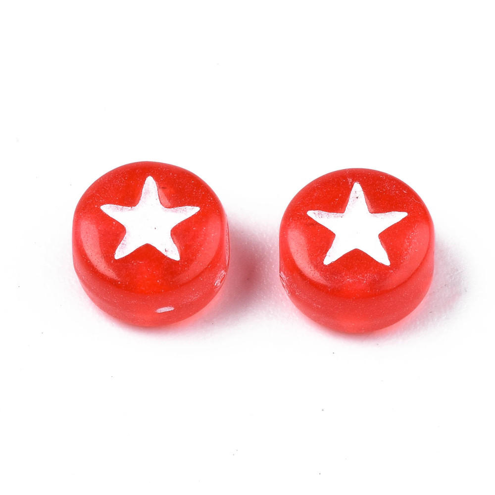 Akrylpärla stjärna transparent mix 6,5 mm – 50-pack - 3