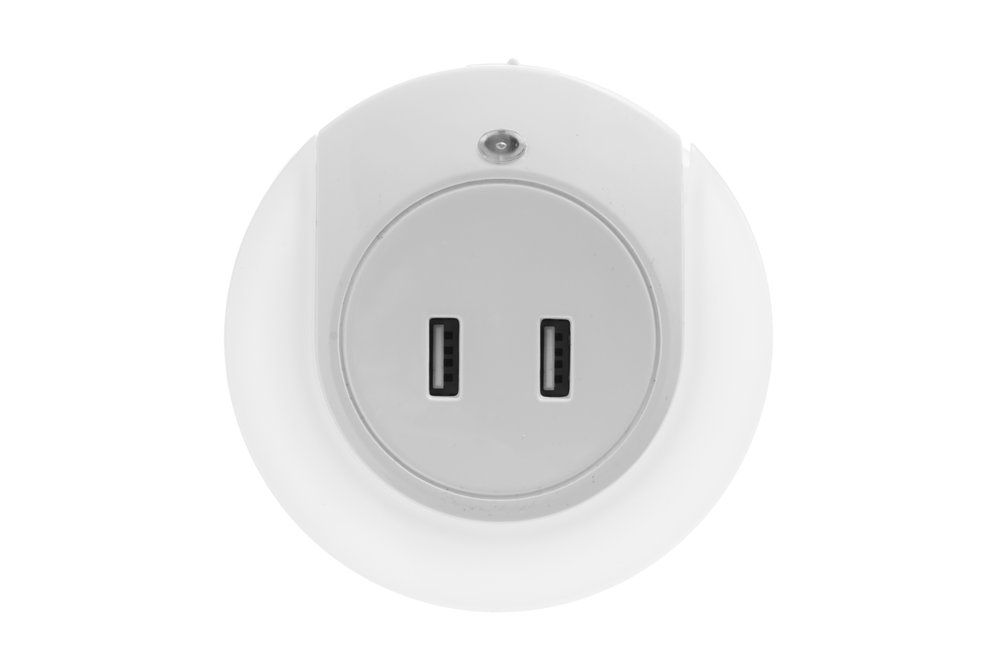 Tarmo LED nattlampa USB x 2 230V - 2