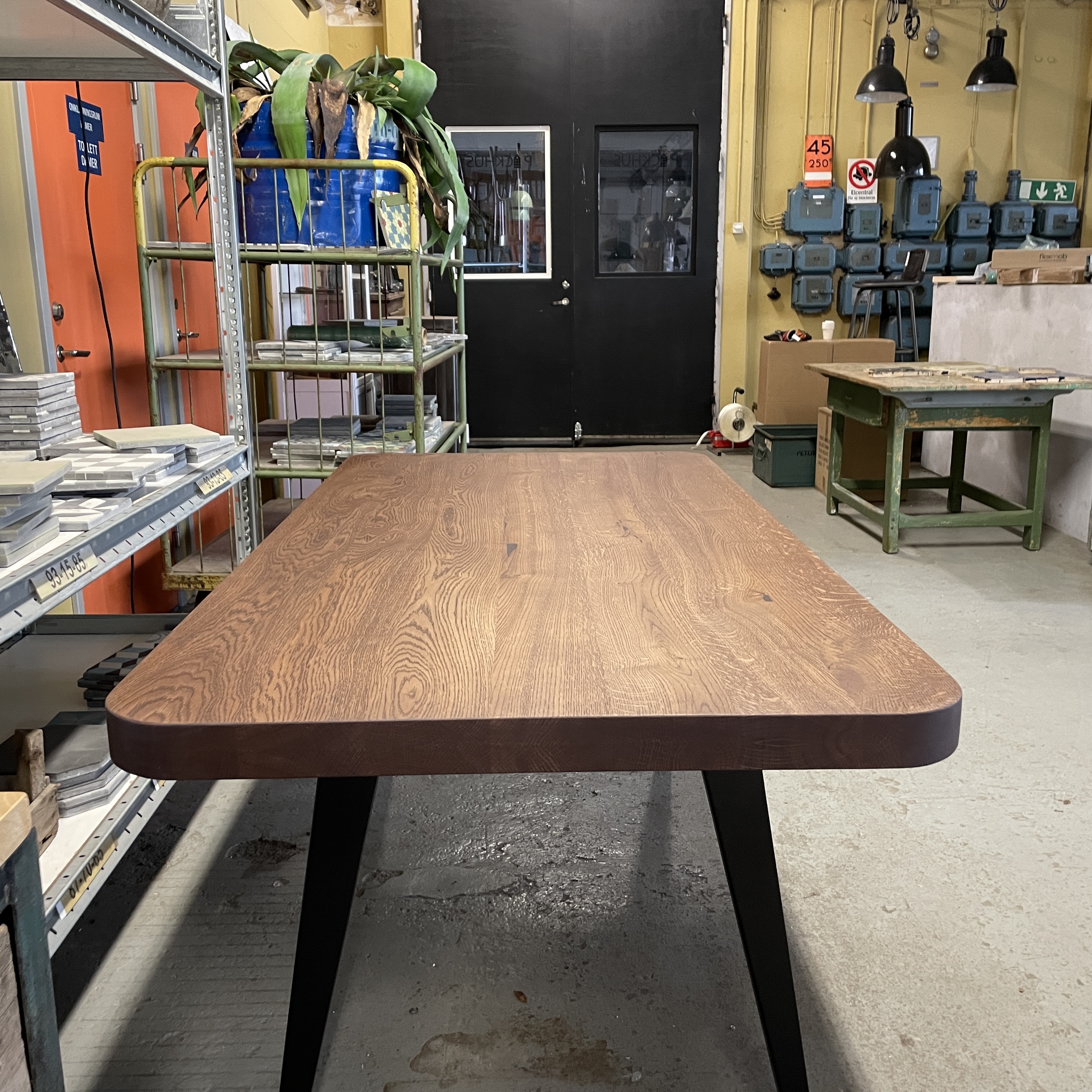 TABLE TOP RECTANGULAR - ROUND CORNERS, OAK WOOD - 3