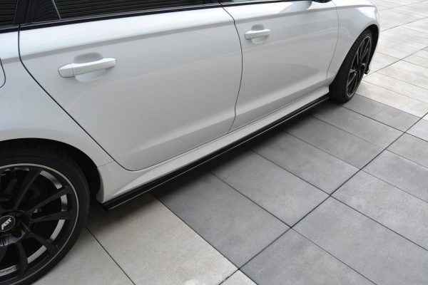 Sidokjolar Diffusers Audi A6 C7 S-Line/ S6 C7 Facelift / Blanksvart - 2