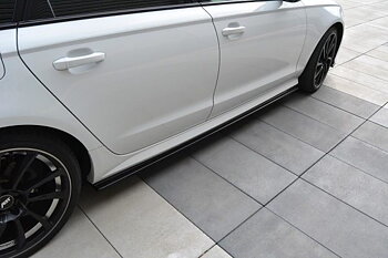 Sidokjolar Diffusers Audi A6 C7 S-Line/ S6 C7 Facelift / Blanksvart