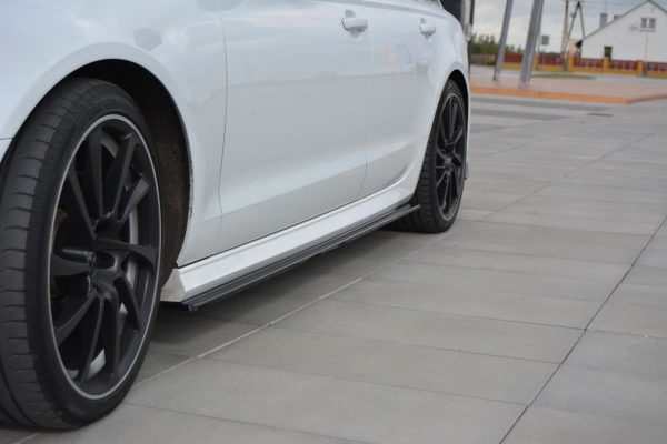 Sidokjolar Diffusers Audi A6 C7 S-Line/ S6 C7 Facelift / Blanksvart - 3