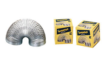 Slinky Minispiral i metall. Klassisk leksak.
