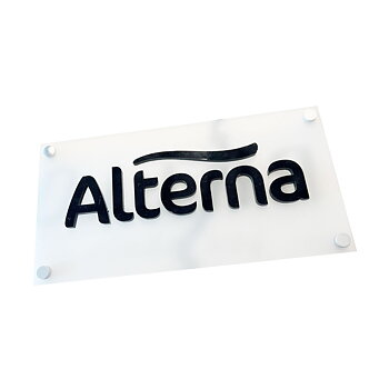 Plexiskylt stor, 50x25cm