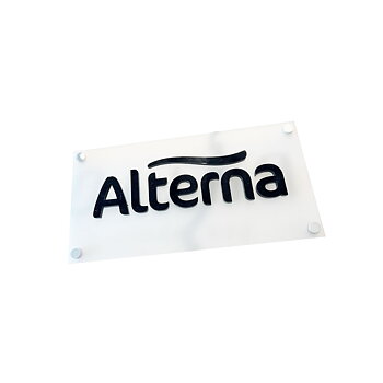 Plexiskylt liten, 30x15cm