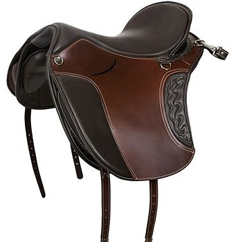 Barocksadel i läder med fiberbom. Flexzone- Saddles "Liberty" - 3 Utbytbara koppjärn