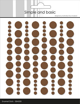 Simple and Basic Enamel Dots -Chocolate Brown