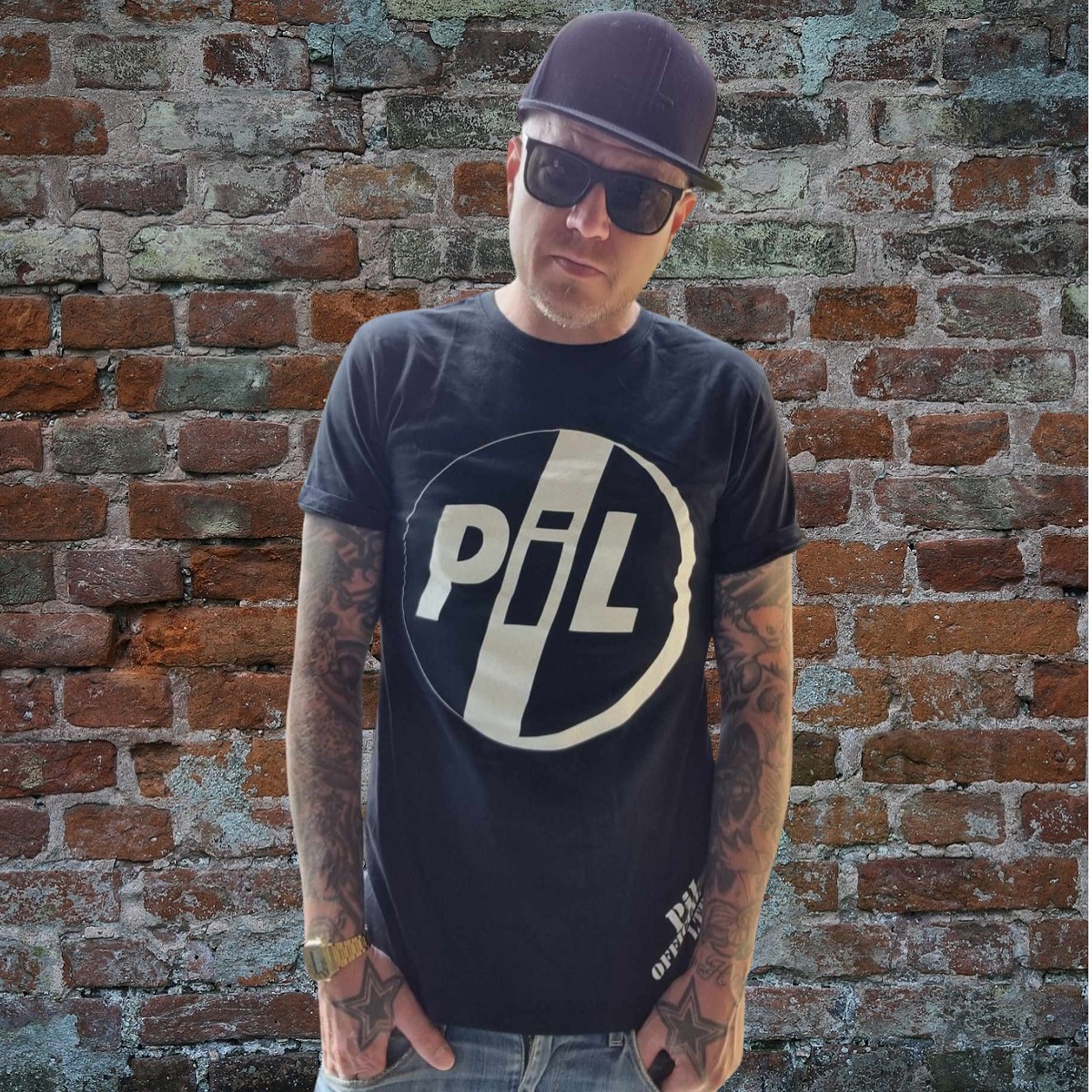 PUBLIC IMAGE LTD - T-SHIRT, WHITE LOGO - 2