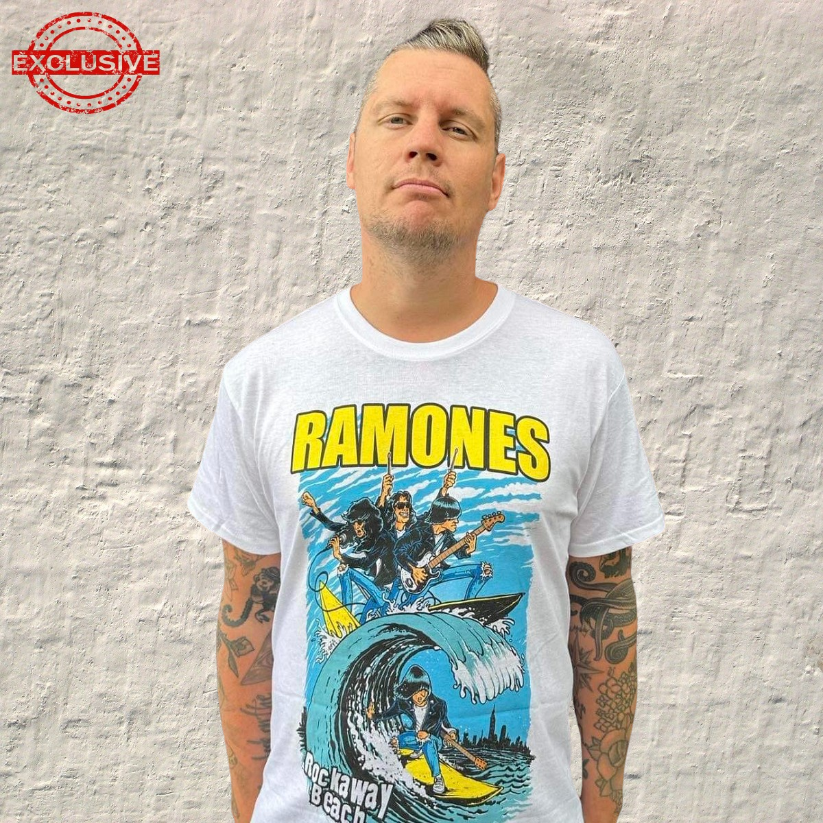 RAMONES - T-SHIRT, ROCKAWAY BEACH