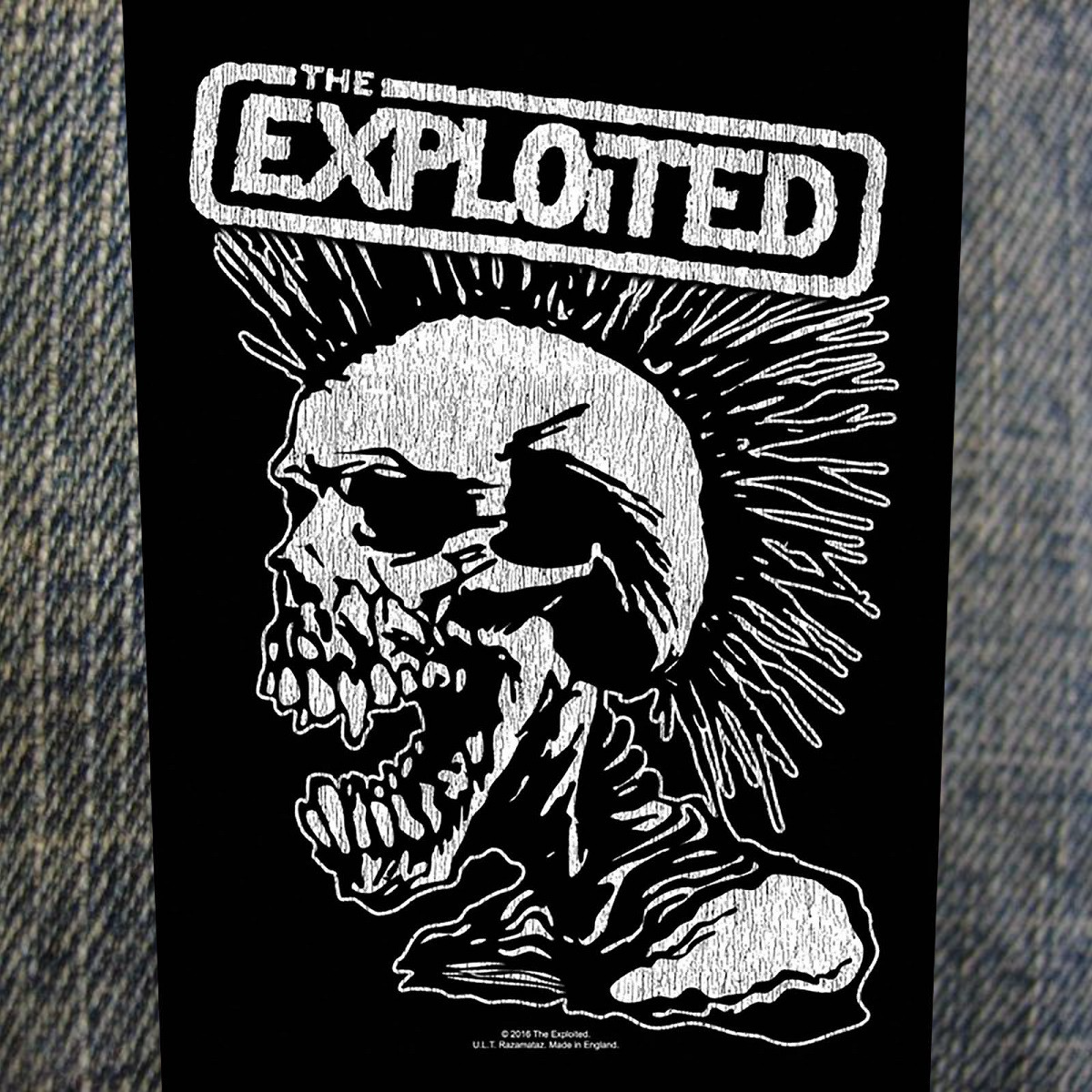 EXPLOITED, THE - BACK PATCH, VINTAGE SKULL