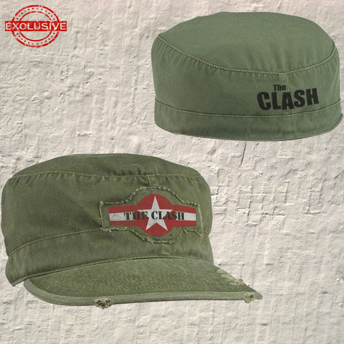 CLASH, THE - MILITARY CAP, STAR LOGO (DISTRESSED)