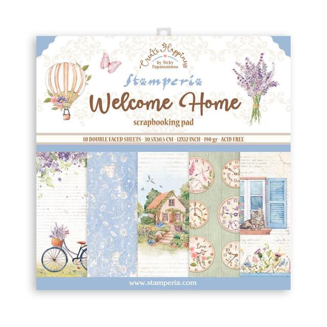 Stamperia - Create Happiness Welcome Home - 10 olika dubbelsidiga ark 12x12"