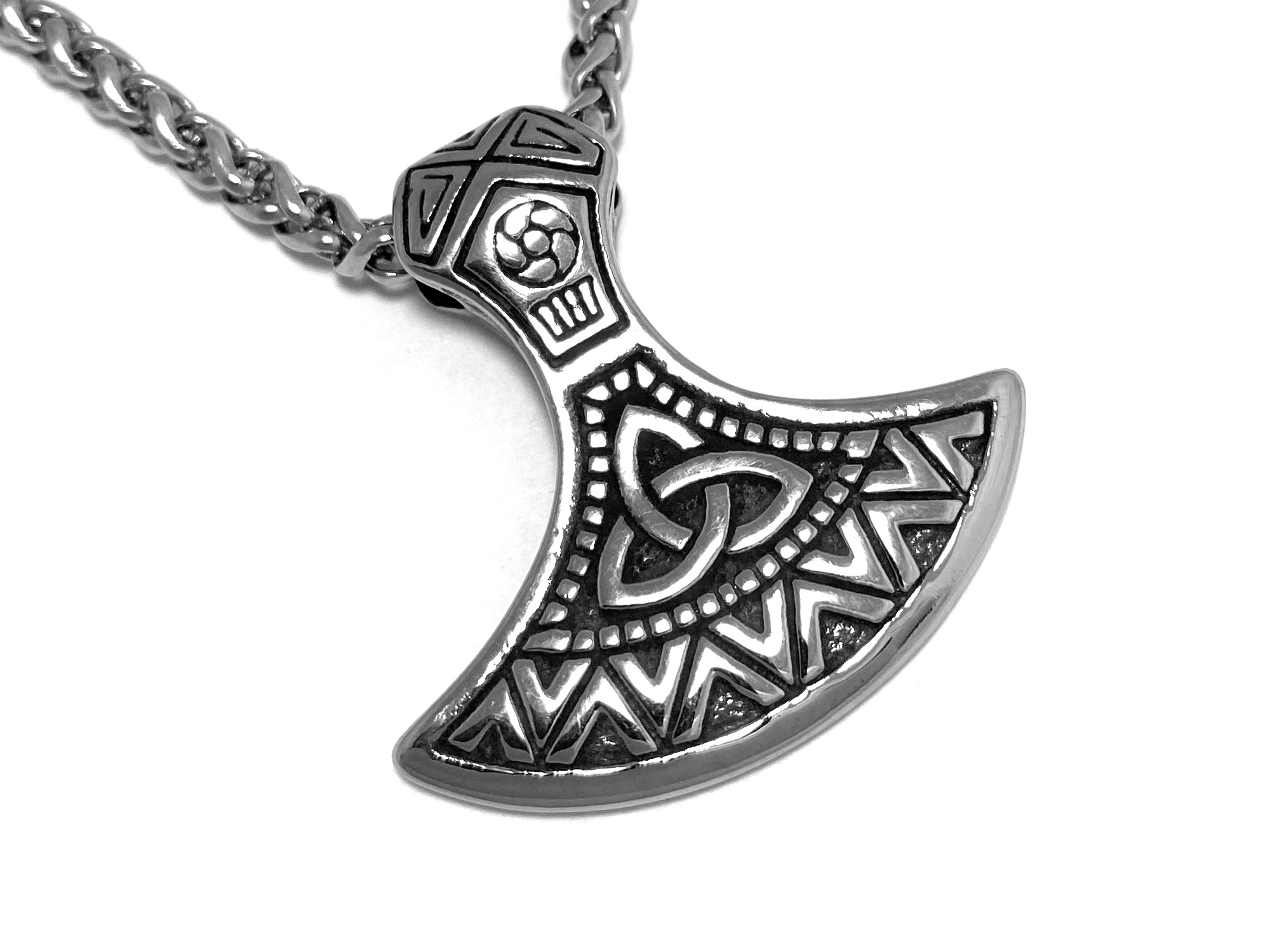 Viking Yxa Halsband i Rostfritt Stål, Asatro Hänge, Vapen Accessoar, Vikingasmycke