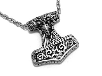 Mjölner Halsband i Rostfritt Stål, Torshammare Inspirerad av Skånehammaren, Viking Smycke