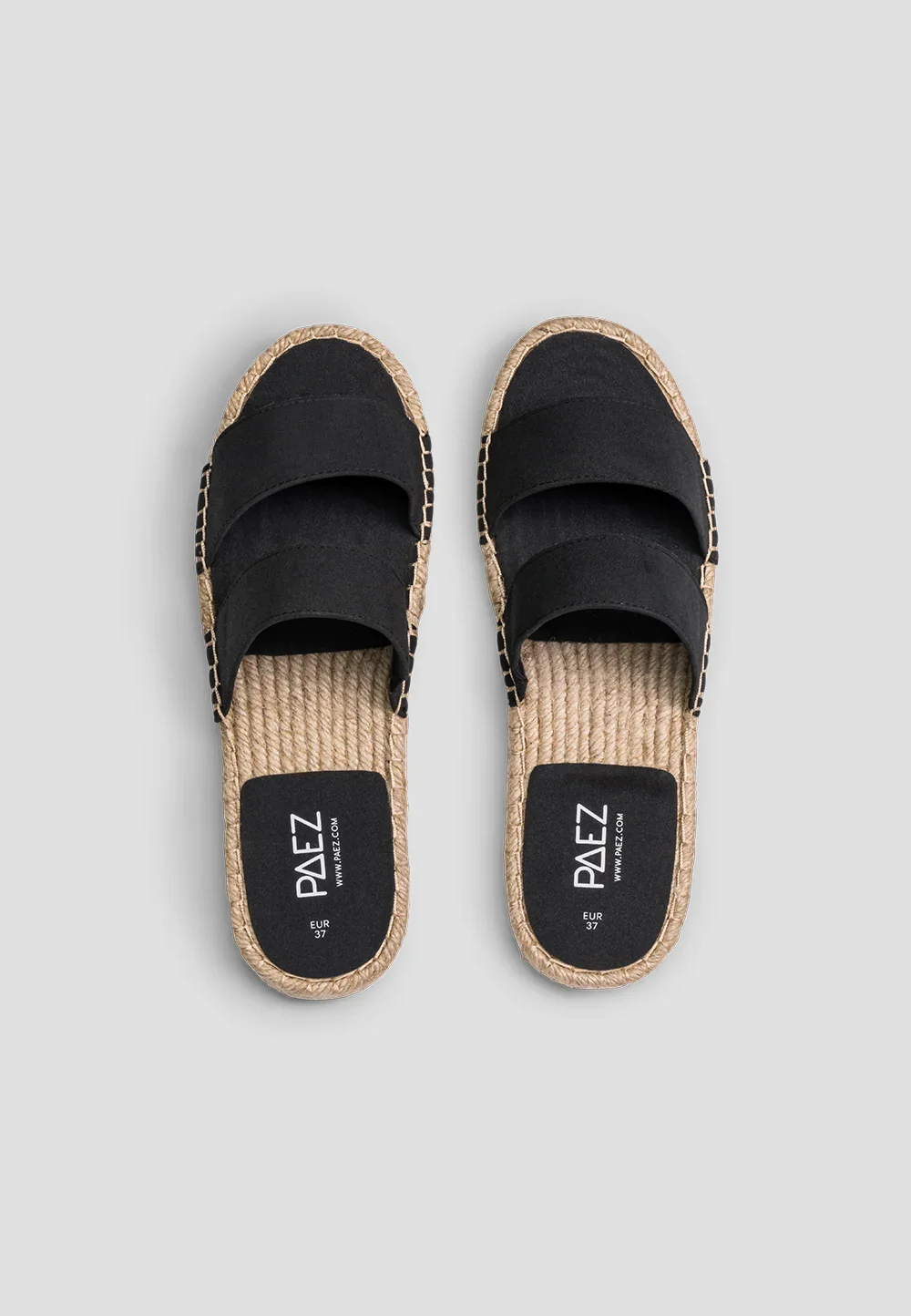 PAEZ Sandal Straps Vegan Suede Black - 6