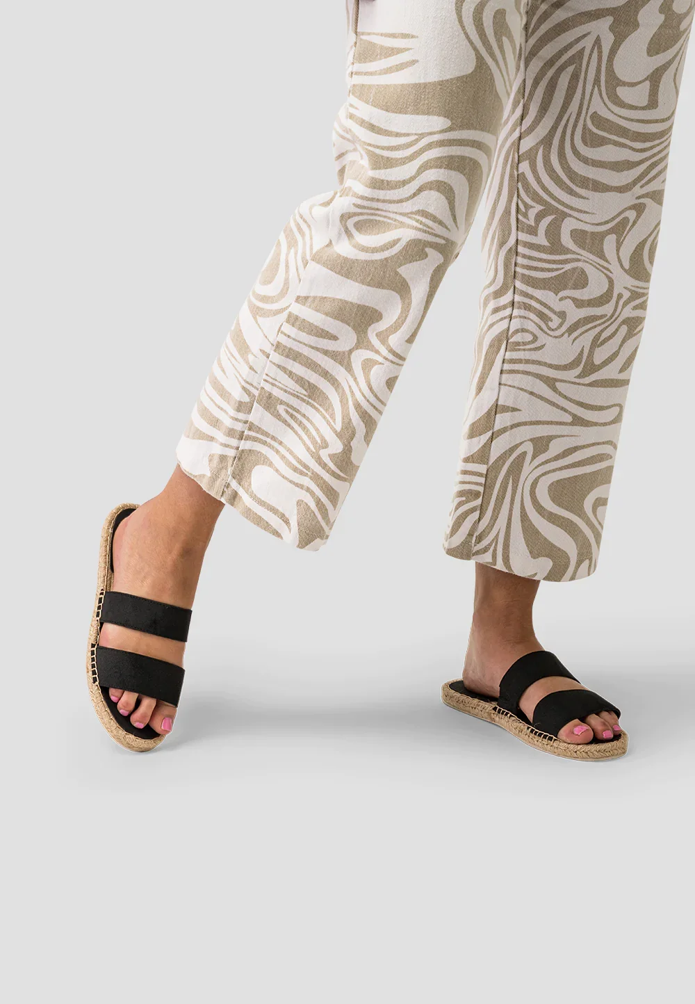 PAEZ Sandal Straps Vegan Suede Black