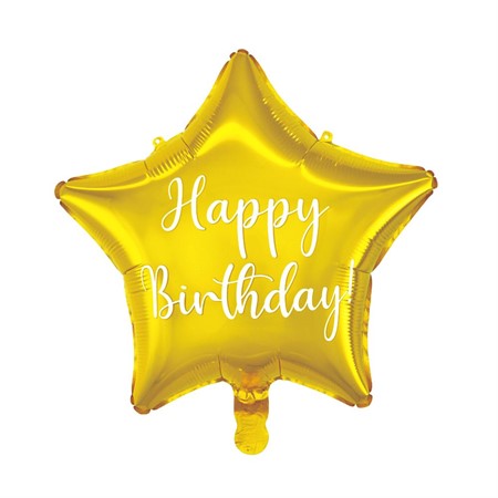 FOLIEBALLONG STAR HAPPY BIRTHDAY GOLD