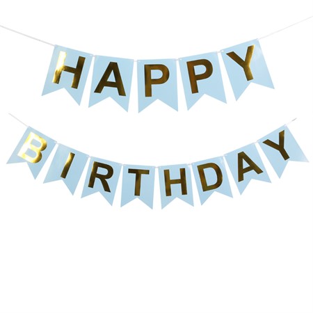 FLAGG BANNER HAPPY BIRTHDAY BLUE
