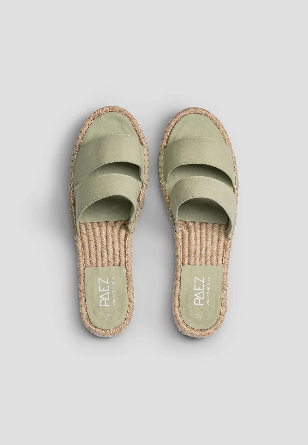 PAEZ Sandal Straps Vegan Suede Sage - 6