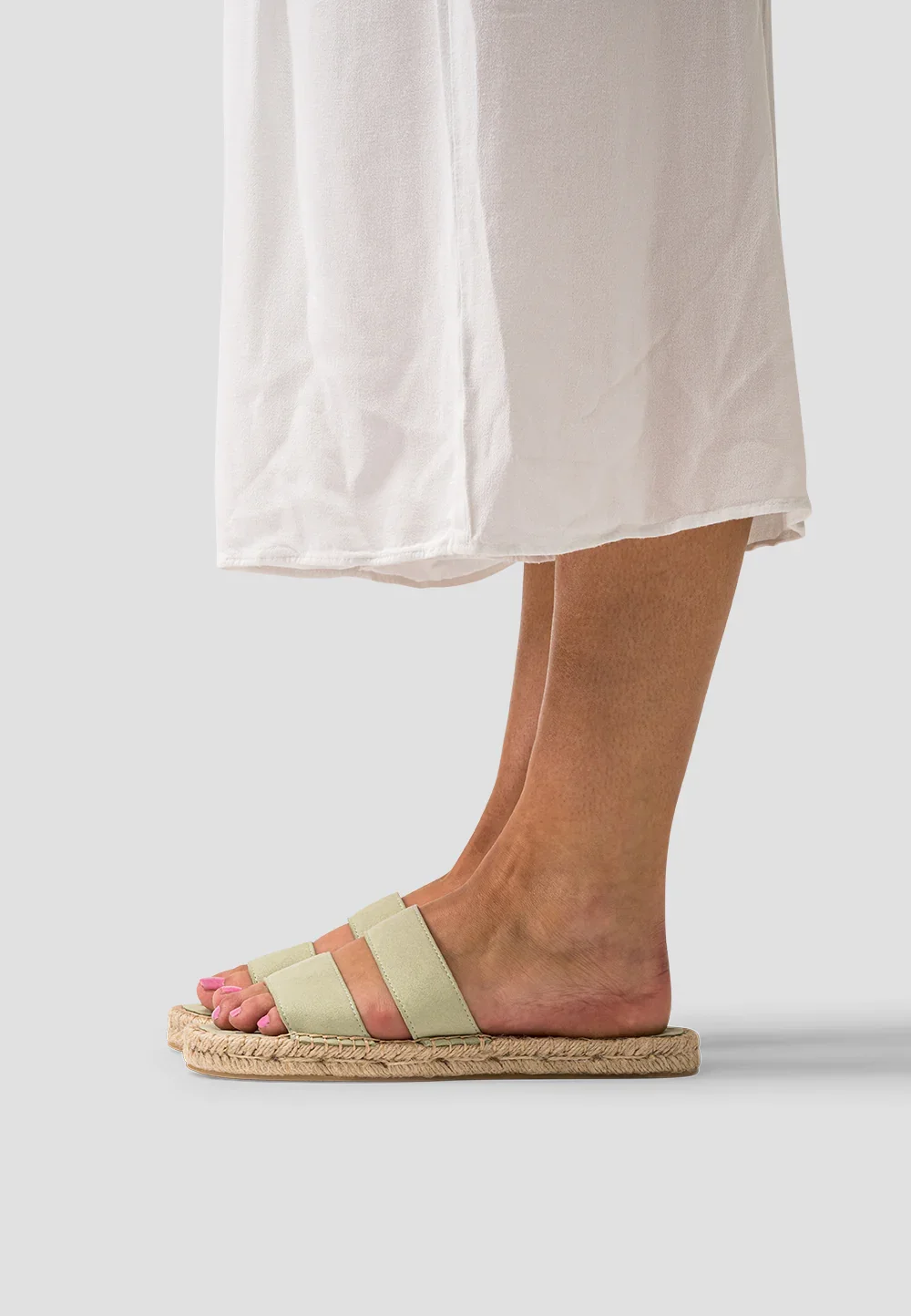 PAEZ Sandal Straps Vegan Suede Sage - 3