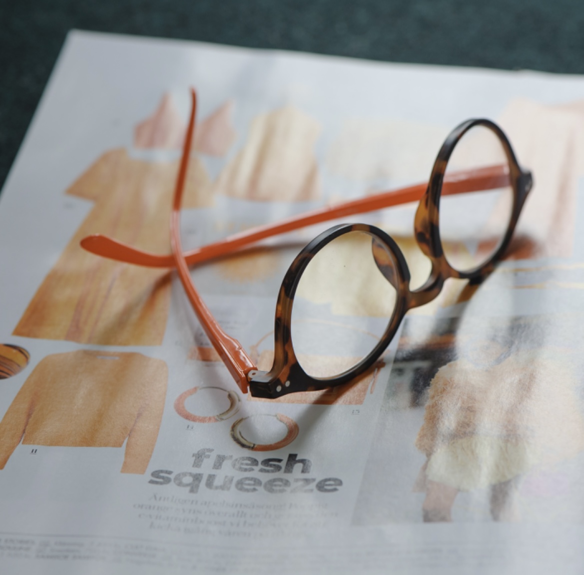 Reading glasses brown melange/orange - 4